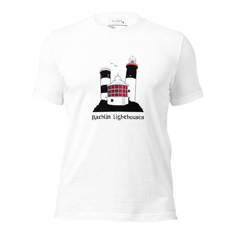 Rathlin Lighthouses - Unisex T-Shirt White