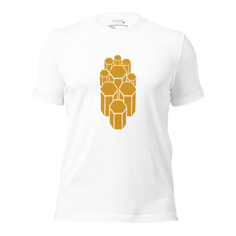 Stacks of Gold Unisex T-Shirt White